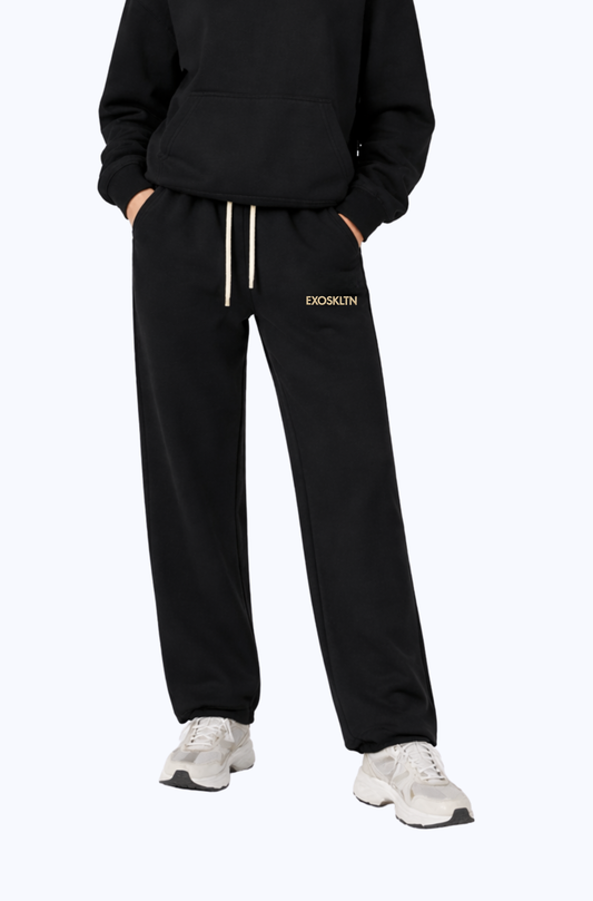 STRAIGHT LEG BOTTOMS BLACK