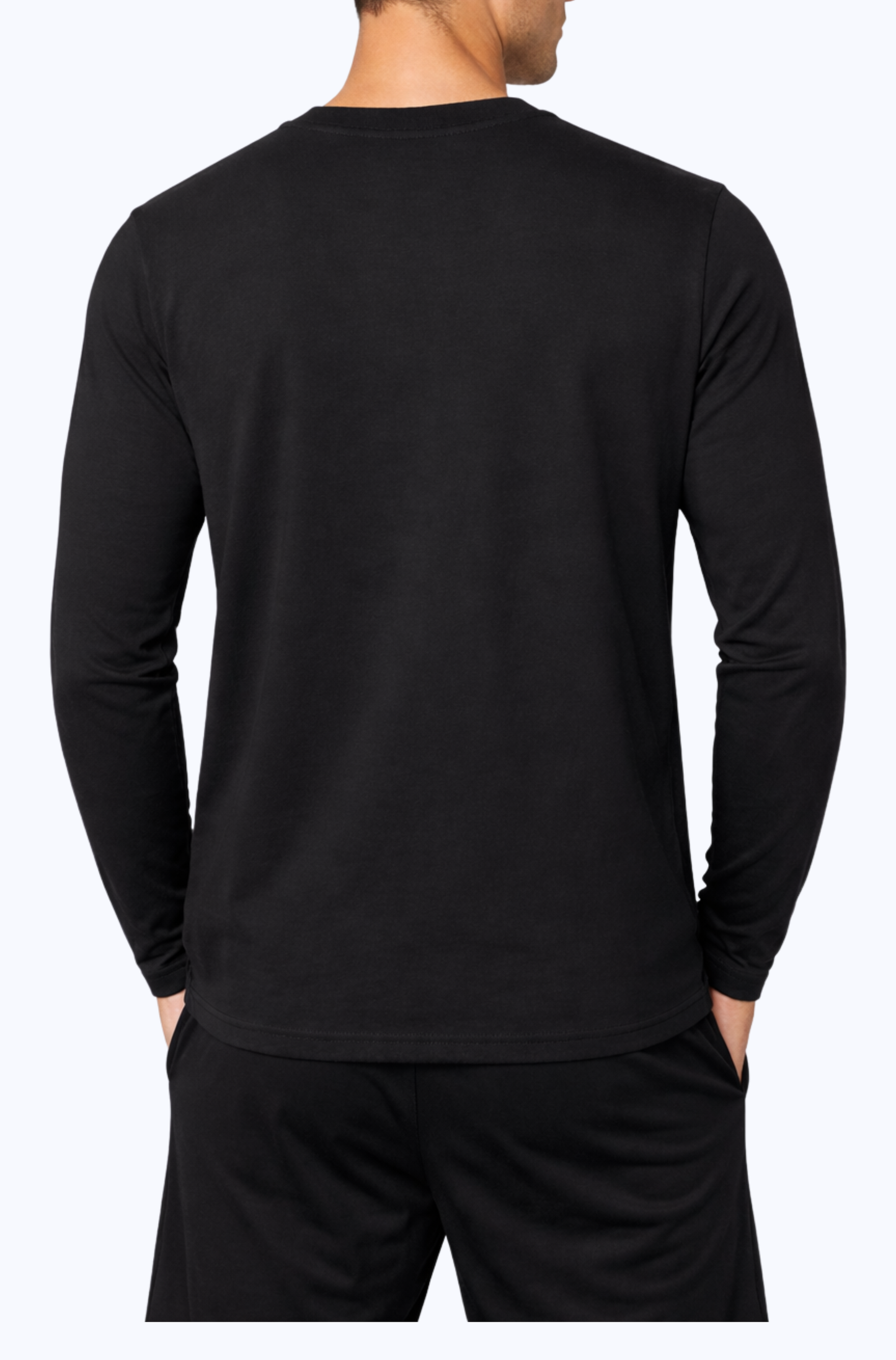 Cotton Long Sleeve Top Black