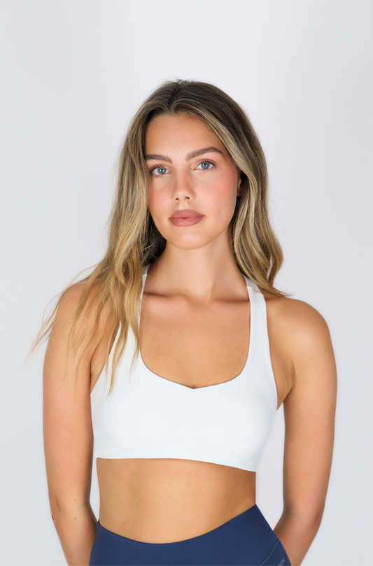 SWEETHEART RACER BRA WHITE