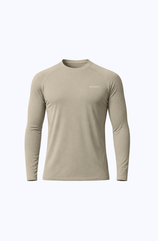 MUSCLE FIT LONG SLEEVE SAND
