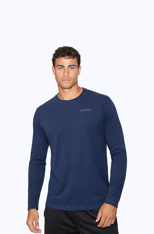 EVERYDAY LONG SLEEVE TOP NAVY BLUE