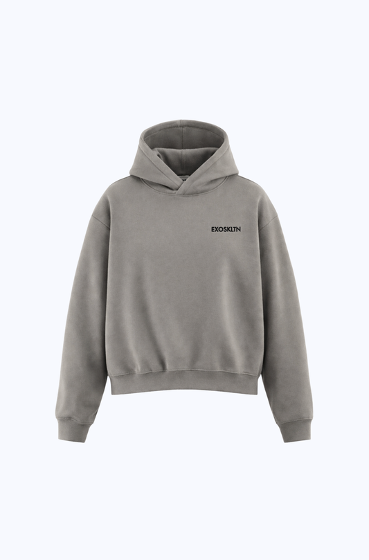 OFF DUTY HOODIE COFFEE GRAY
