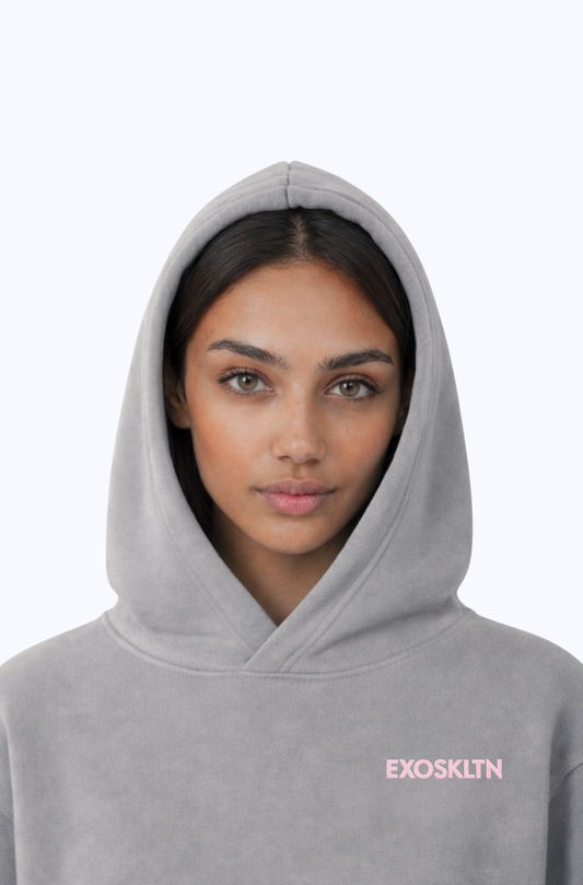 EXOSKLTN ESSENTIAL HOODIE ASH GRAY