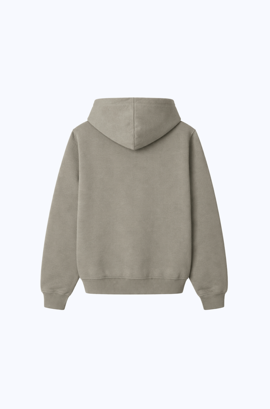EXOSKLTN Zip Up Hoodie Coffee Gray