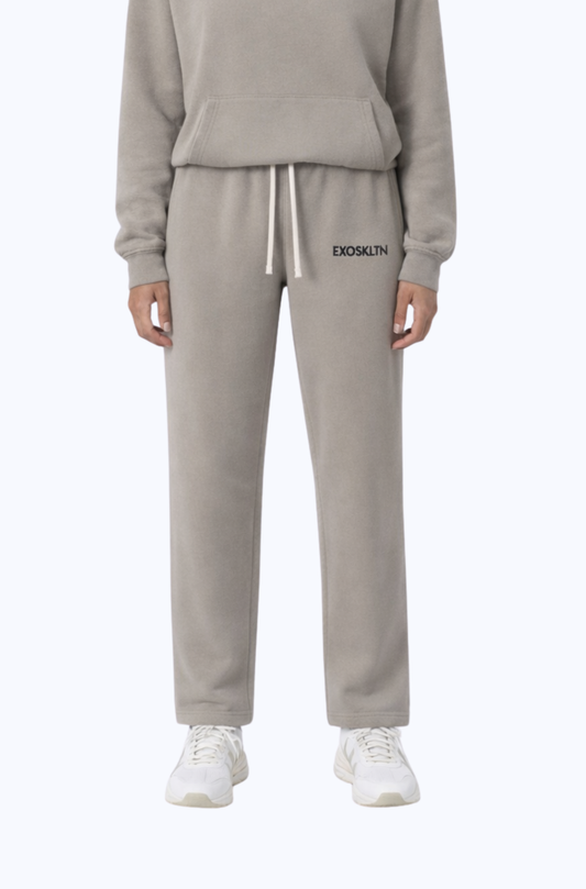 STRAIGHT LEG BOTTOMS COFFEE GRAY