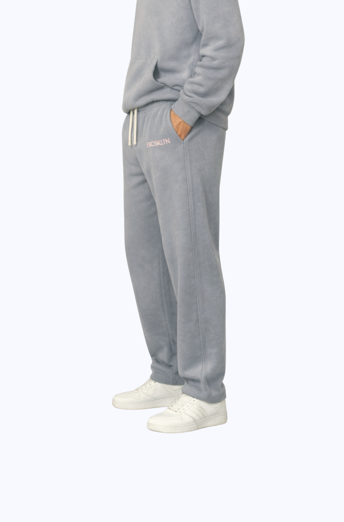 STRAIGHT LEG BOTTOMS ASH GRAY