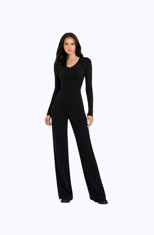 SCULPT SET TOP BLACK