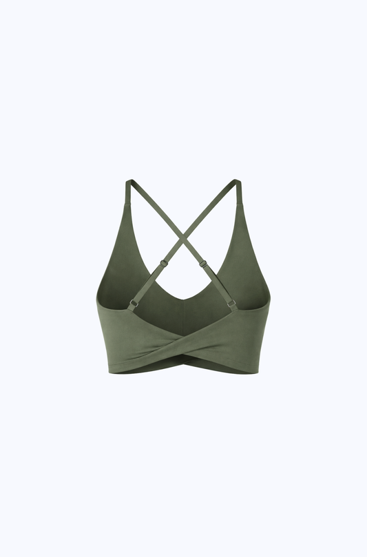 CROSSBACK SCULPT BRA GREEN