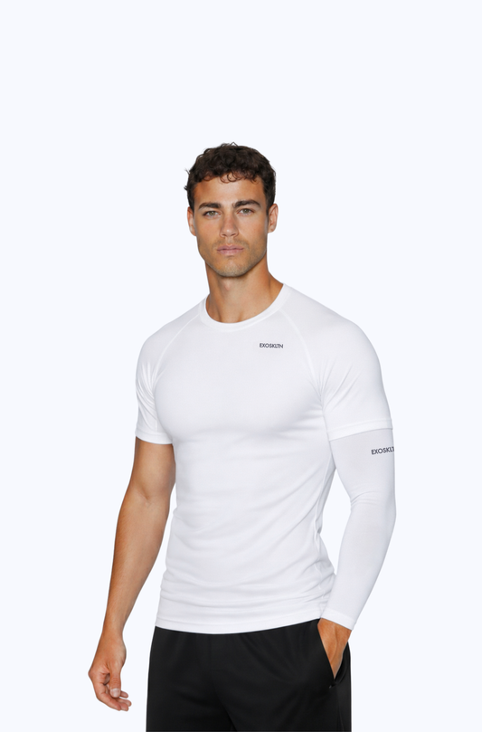 EXOSKLTN MUSCLE FIT TOP WHITE
