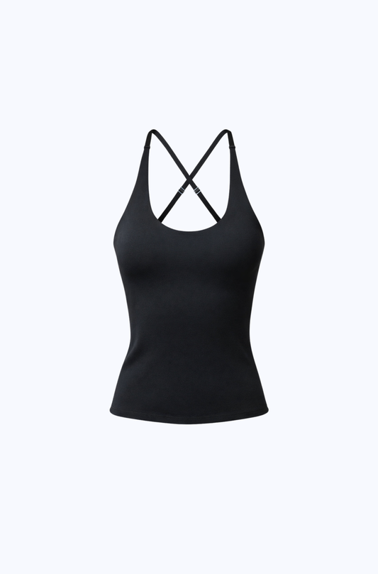 EXO-BACK TANK TOP BLACK
