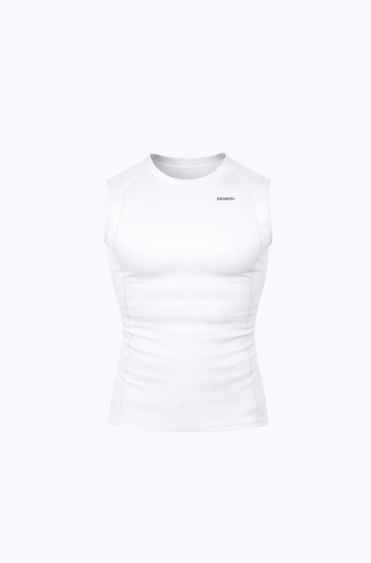 PRO SLEEVELESS TANK TOP WHITE