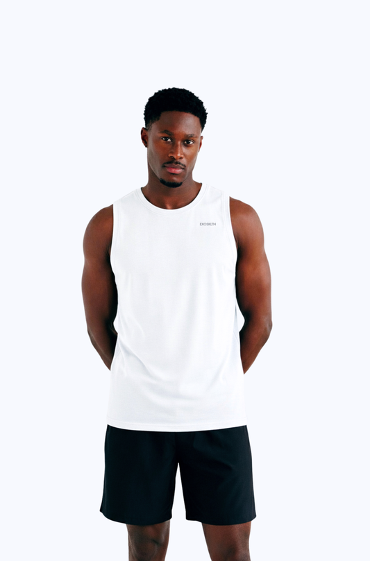 SLEEVELESS MUSCLE TOP WHITE