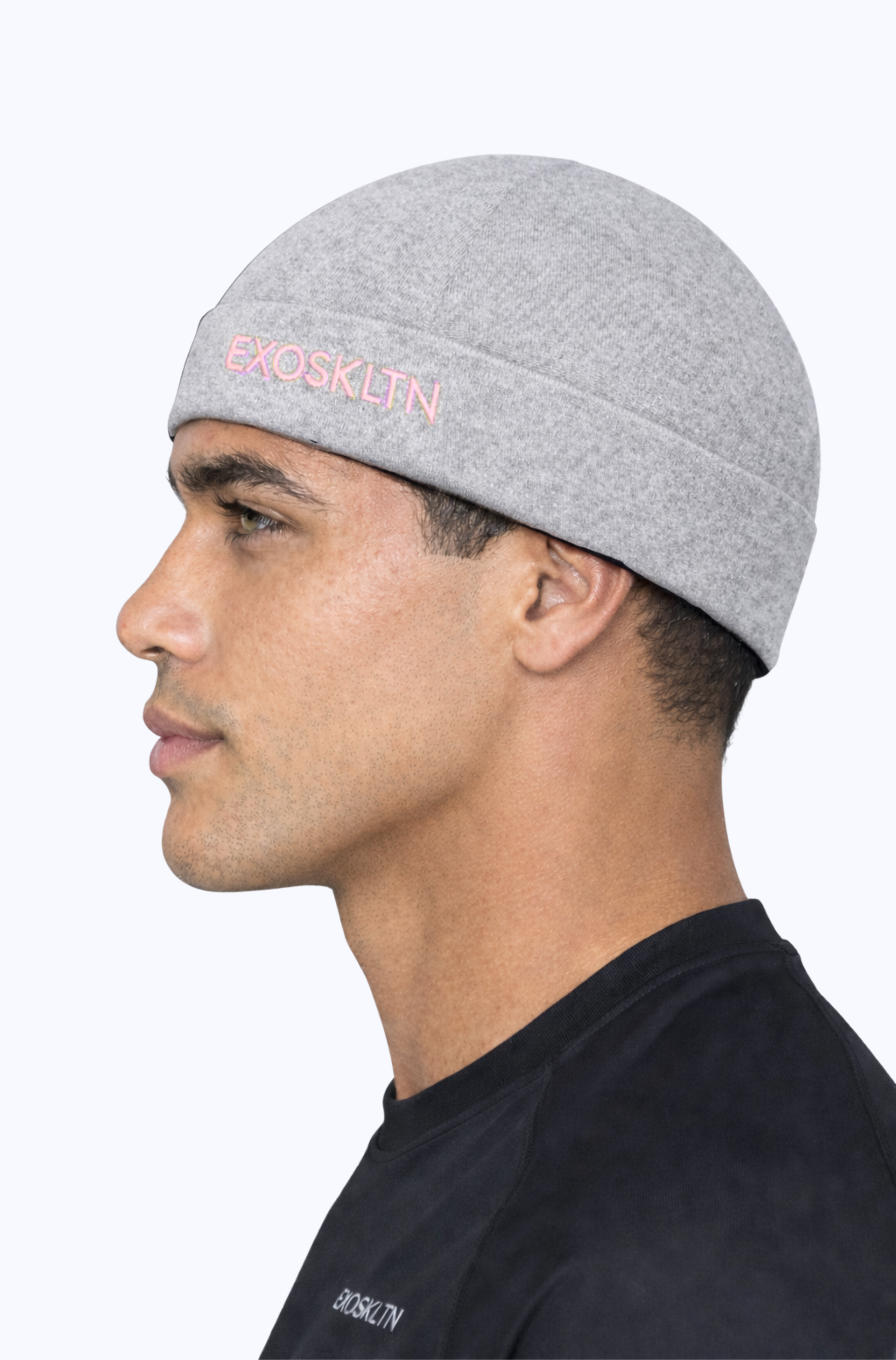 EXOSKLTN SKULL CAP GRAY/PINK