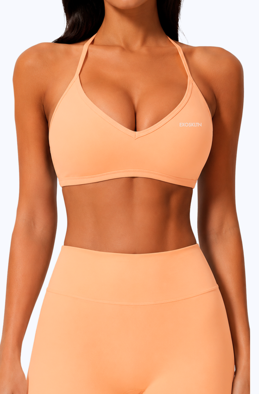 LIFT HALTER SPORTS BRA PEACH