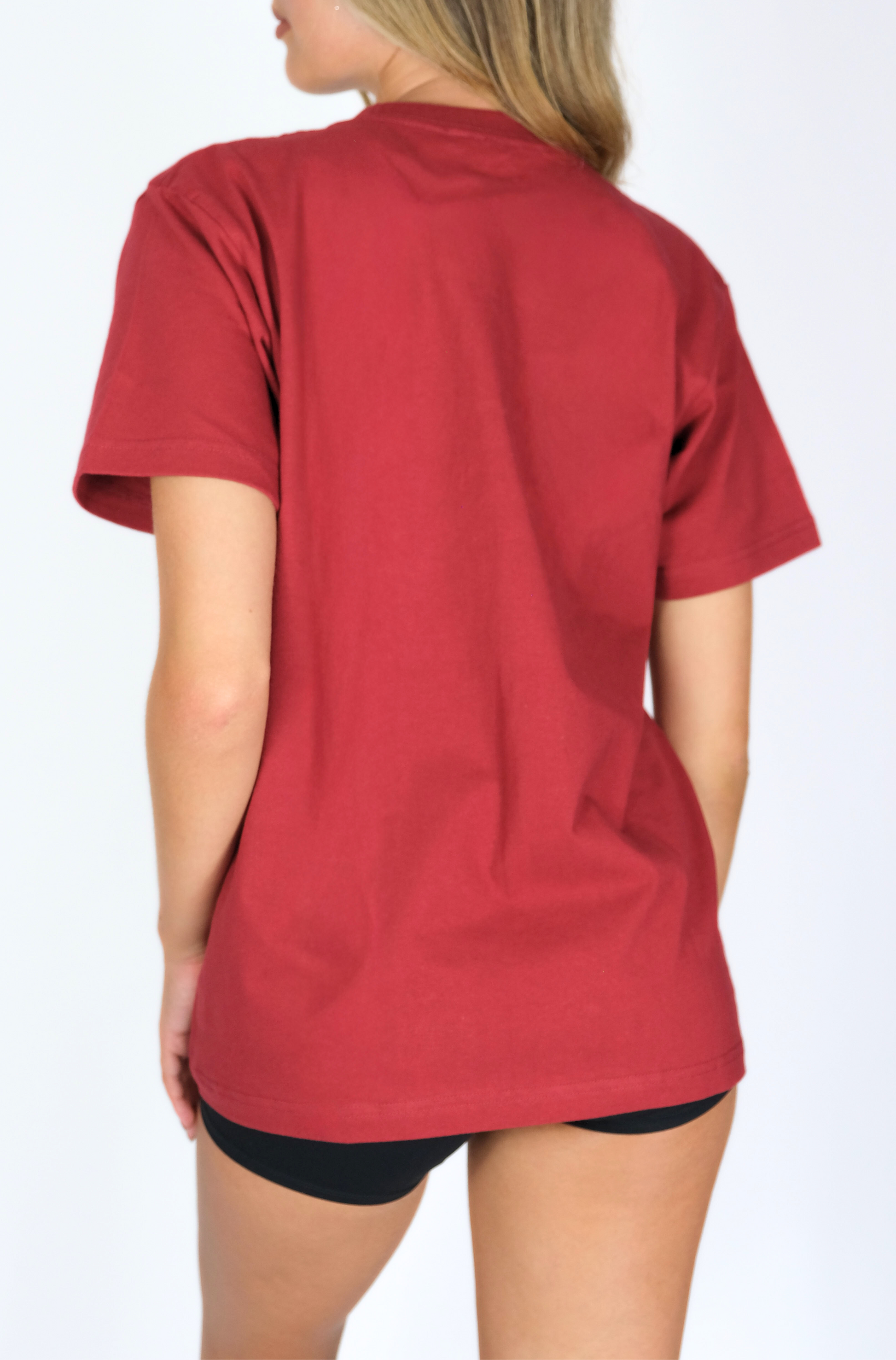 WOMENS EXOSKLTN OVERSIZED TEE RED