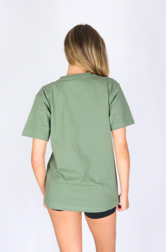 WOMENS EXOSKLTN OVERSIZED TEE GREEN