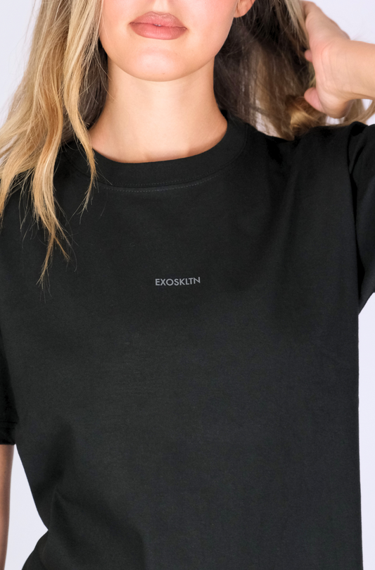 WOMENS EXOSKLTN OVERSIZED TEE BLACK