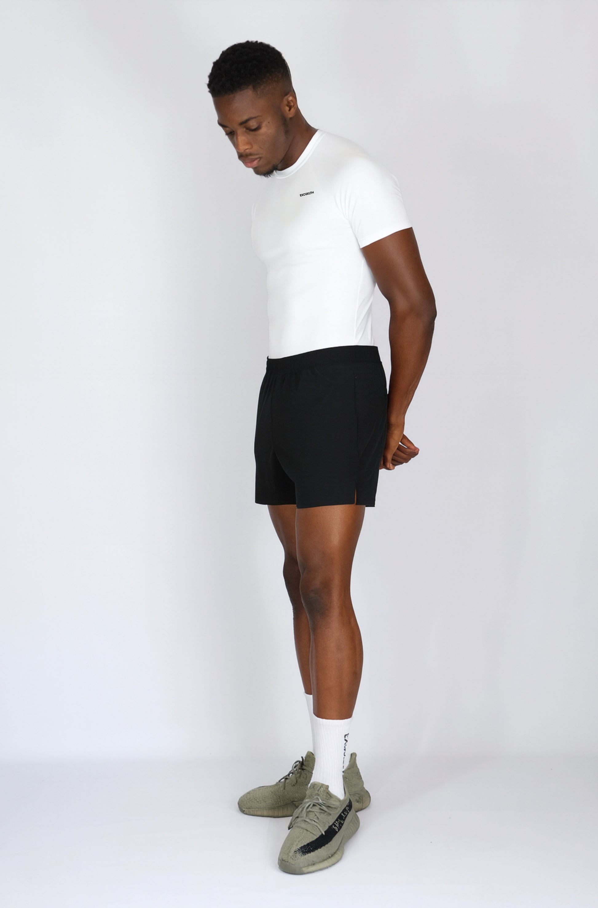 EXOSKLTN MUSCLE FIT TOP WHITE