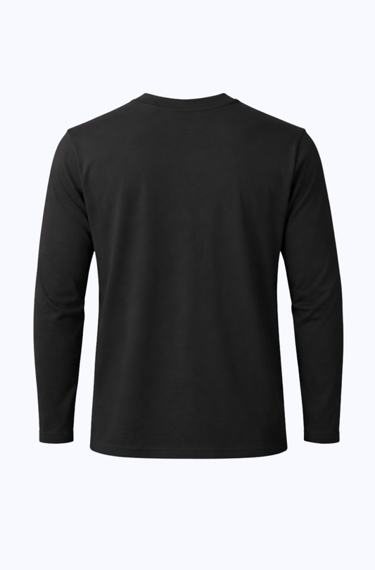 Cotton Long Sleeve Top Black