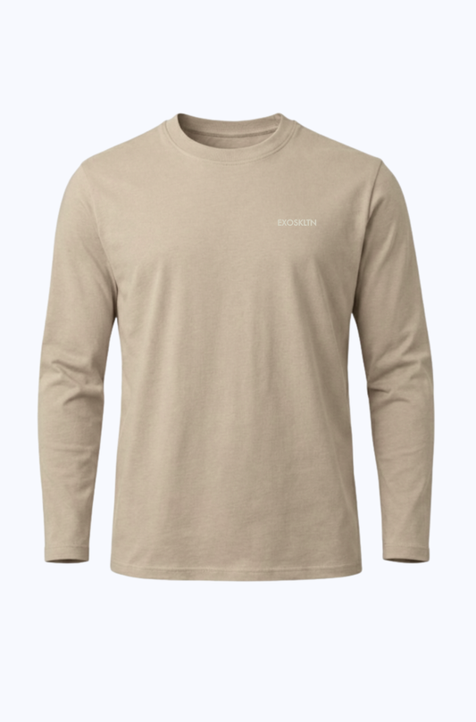 Cotton Long Sleeve Top Sand