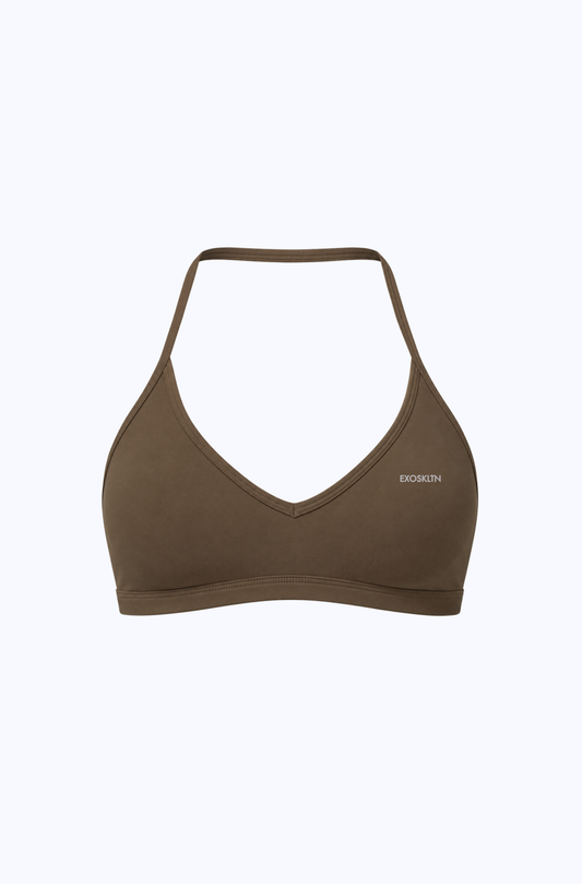 LIFT HALTER SPORTS BRA COCOA