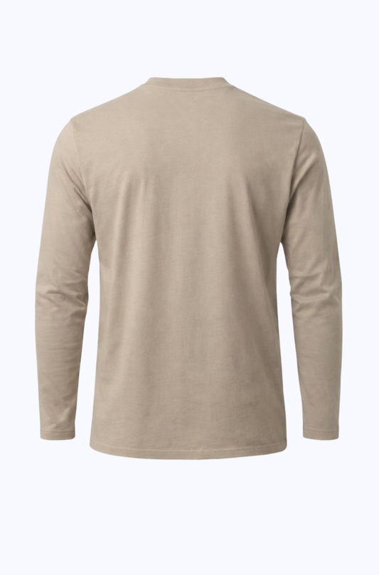 Cotton Long Sleeve Top Sand