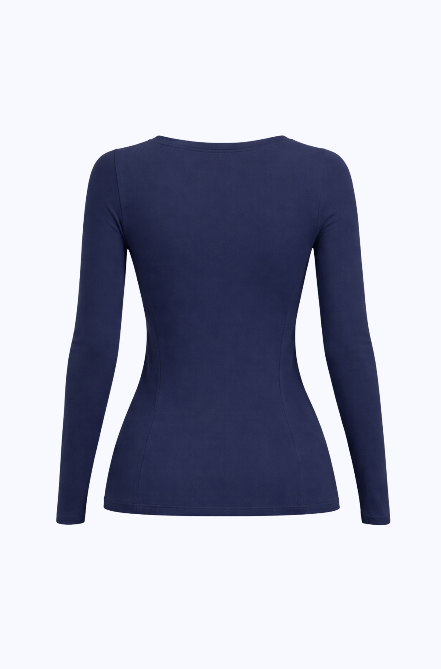V Neck Top Navy Blue