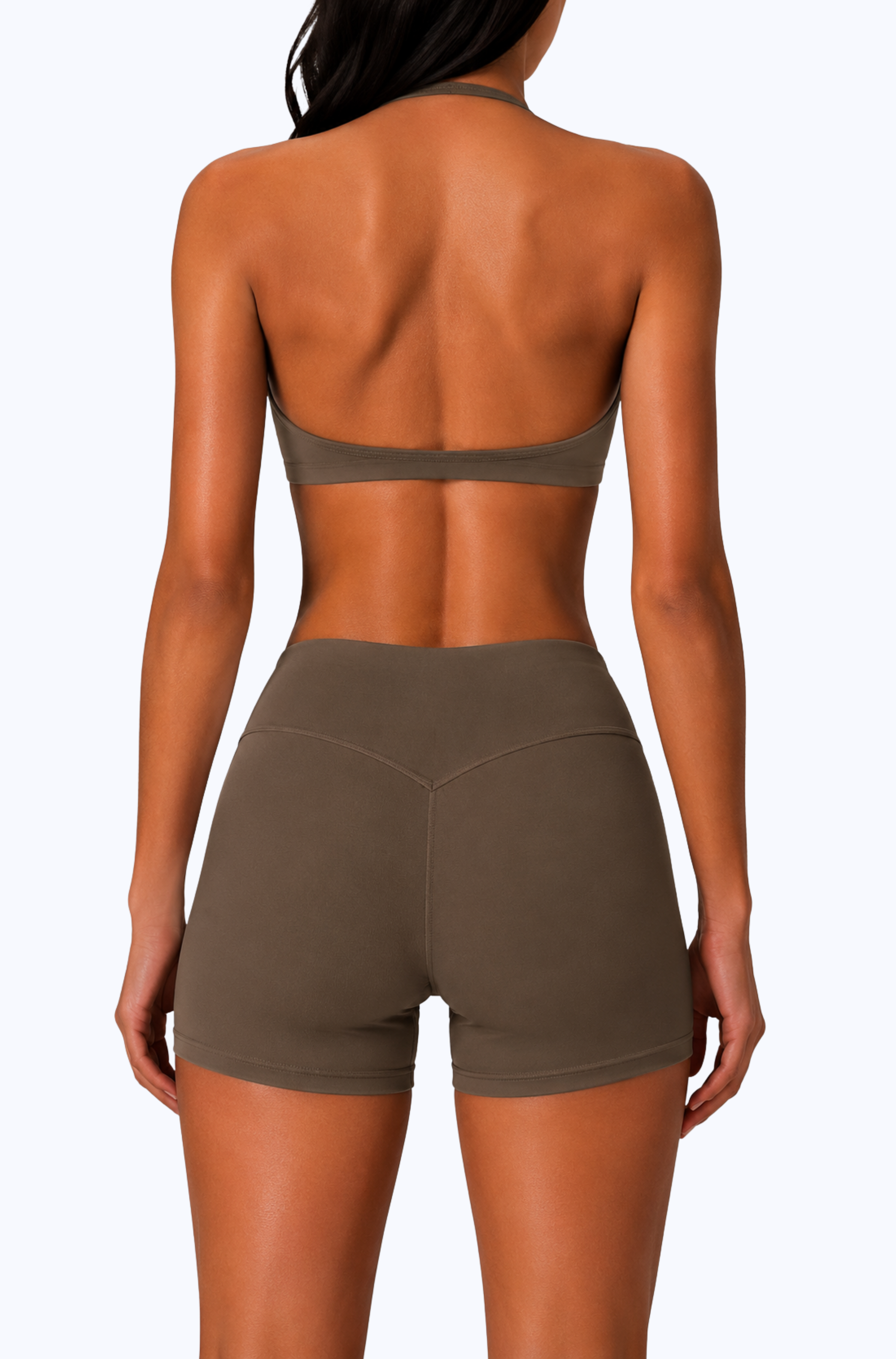 LIFT HALTER SPORTS BRA COCOA
