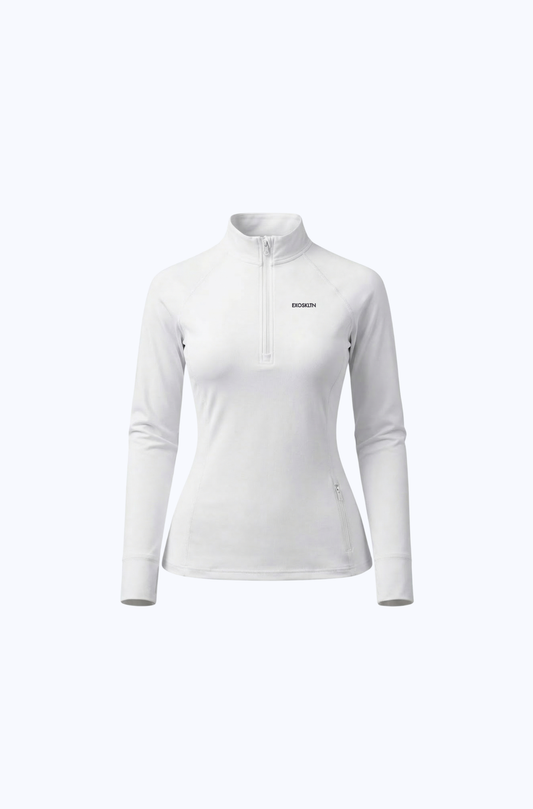 PERFORMANCE HALF ZIP WHITE