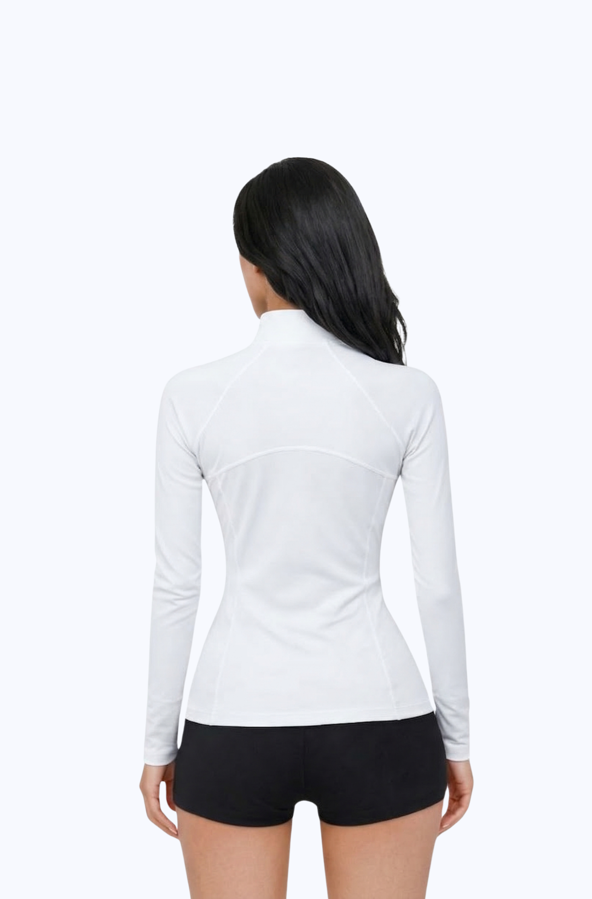 PERFORMANCE HALF ZIP WHITE