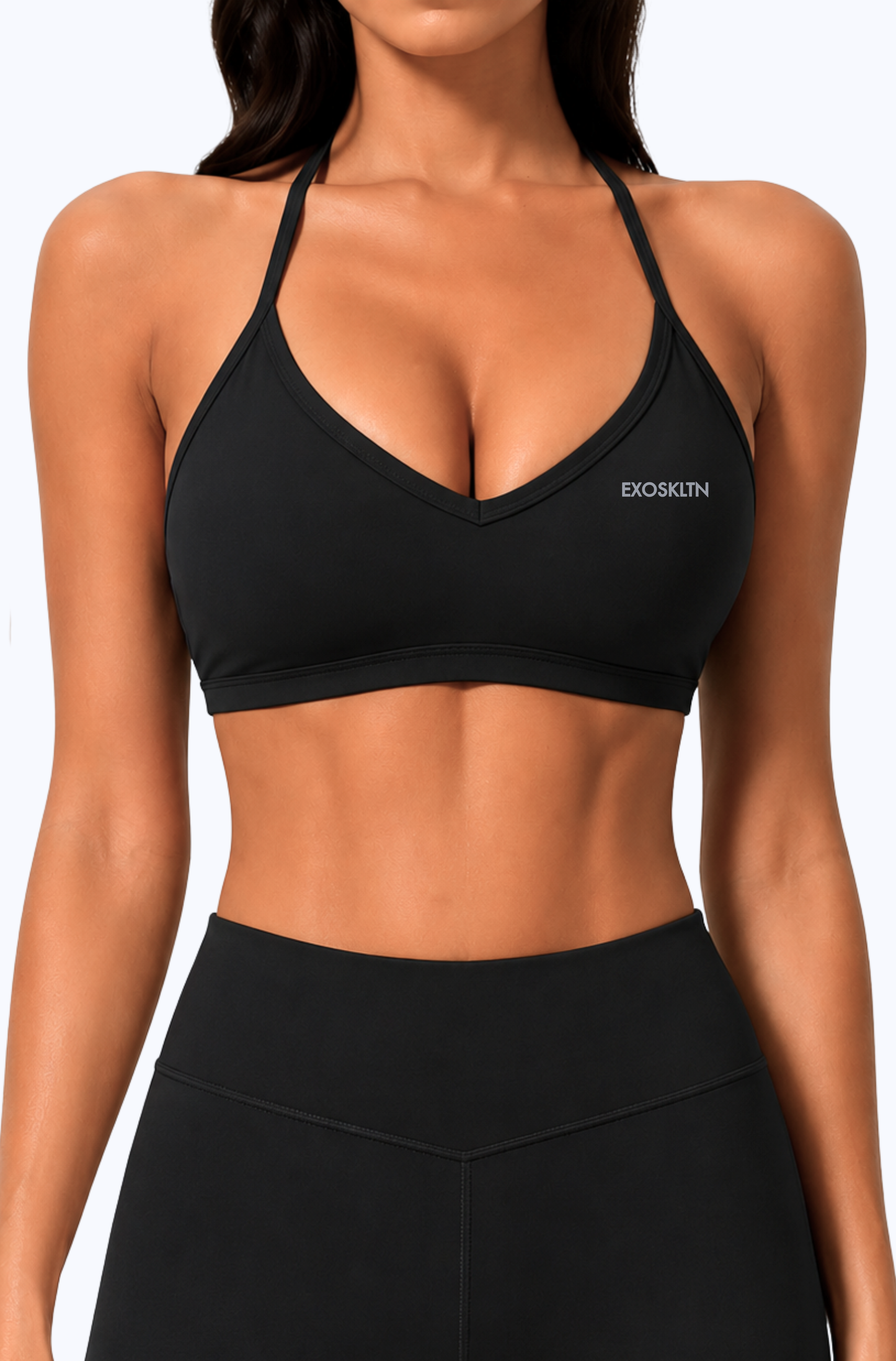 LIFT HALTER SPORTS BRA BLACK
