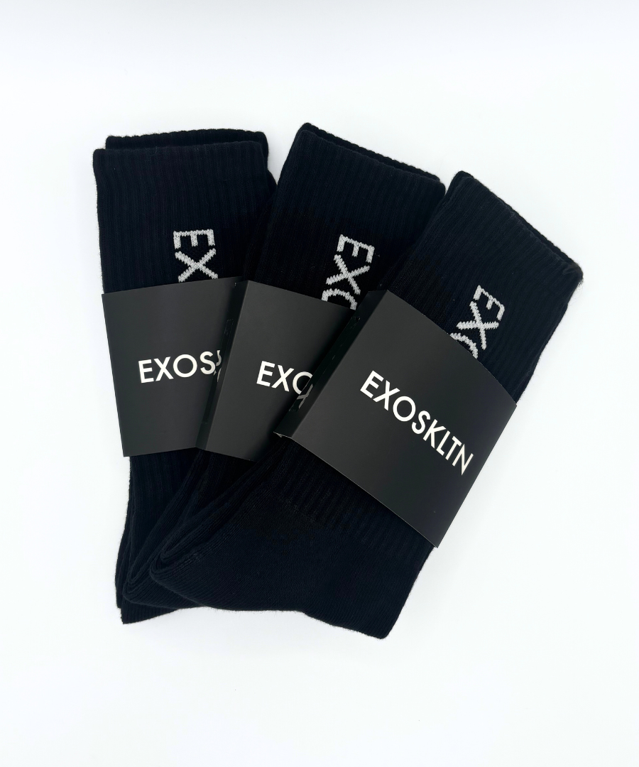 PERFORMANCEMAX SPORTS CREW SOCKS BLACK - UNISEX