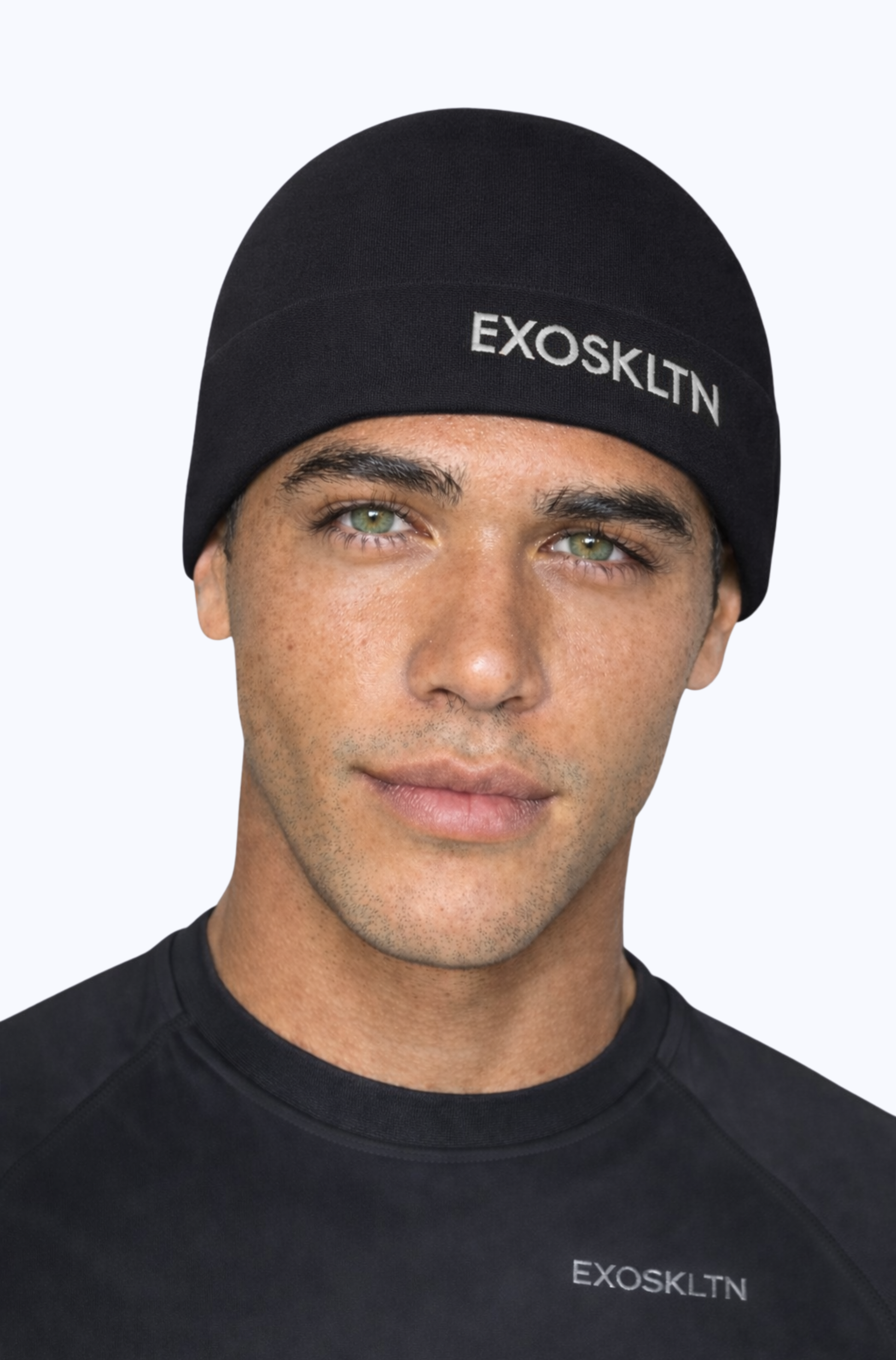 EXOSKLTN SKULL CAP BLACK/SILVER