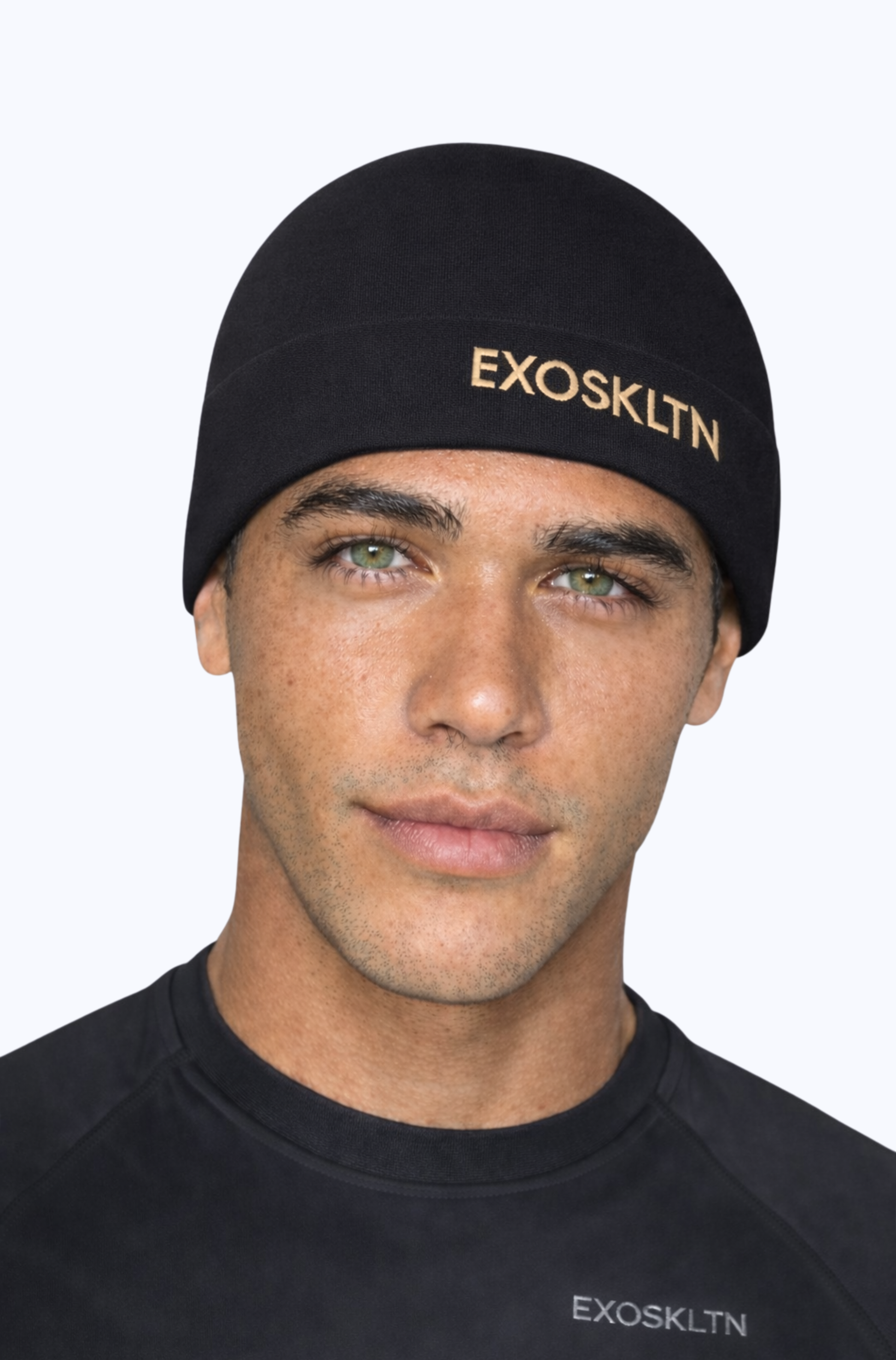 EXOSKLTN SKULL CAP BLACK/GOLD