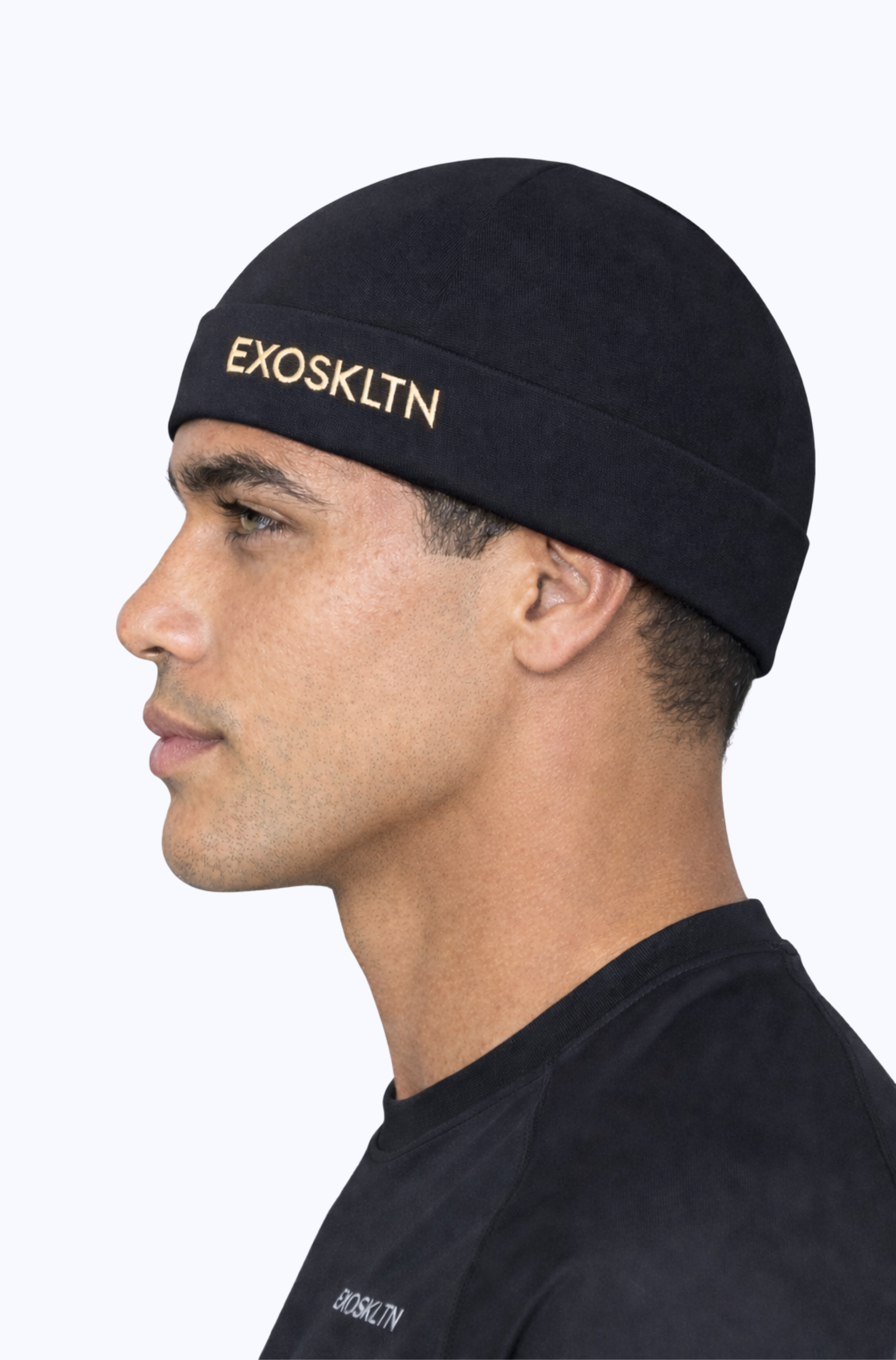 EXOSKLTN SKULL CAP BLACK/GOLD