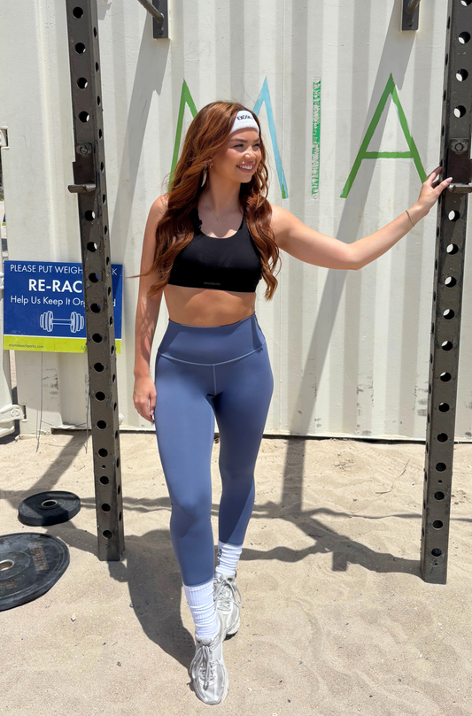 EXOPRO SPORT LEGGINGS STEEL BLUE