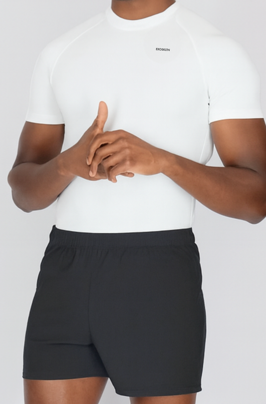EXOSKLTN MUSCLE FIT TOP WHITE