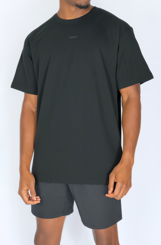 MENS EXOSKLTN OVERSIZED TEE BLACK