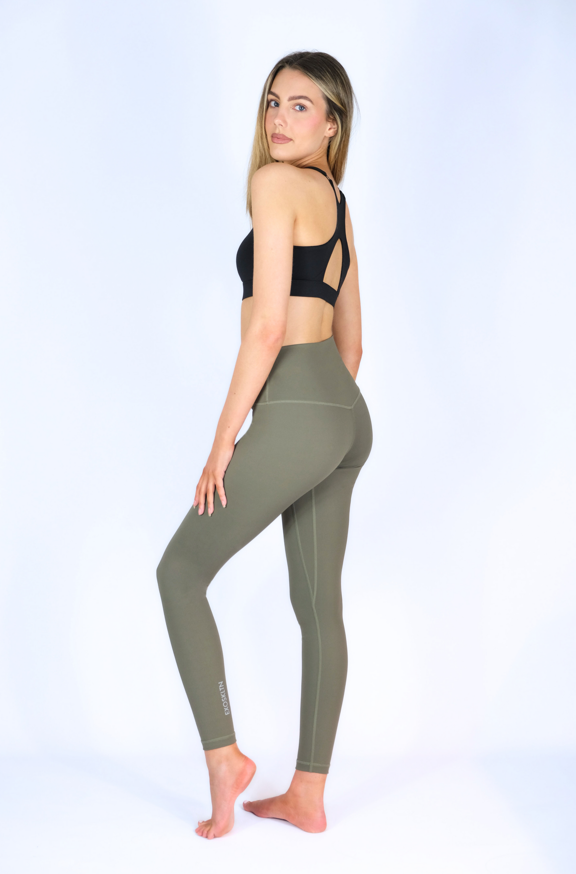 EXOPRO SPORT LEGGINGS OLIVE GREEN