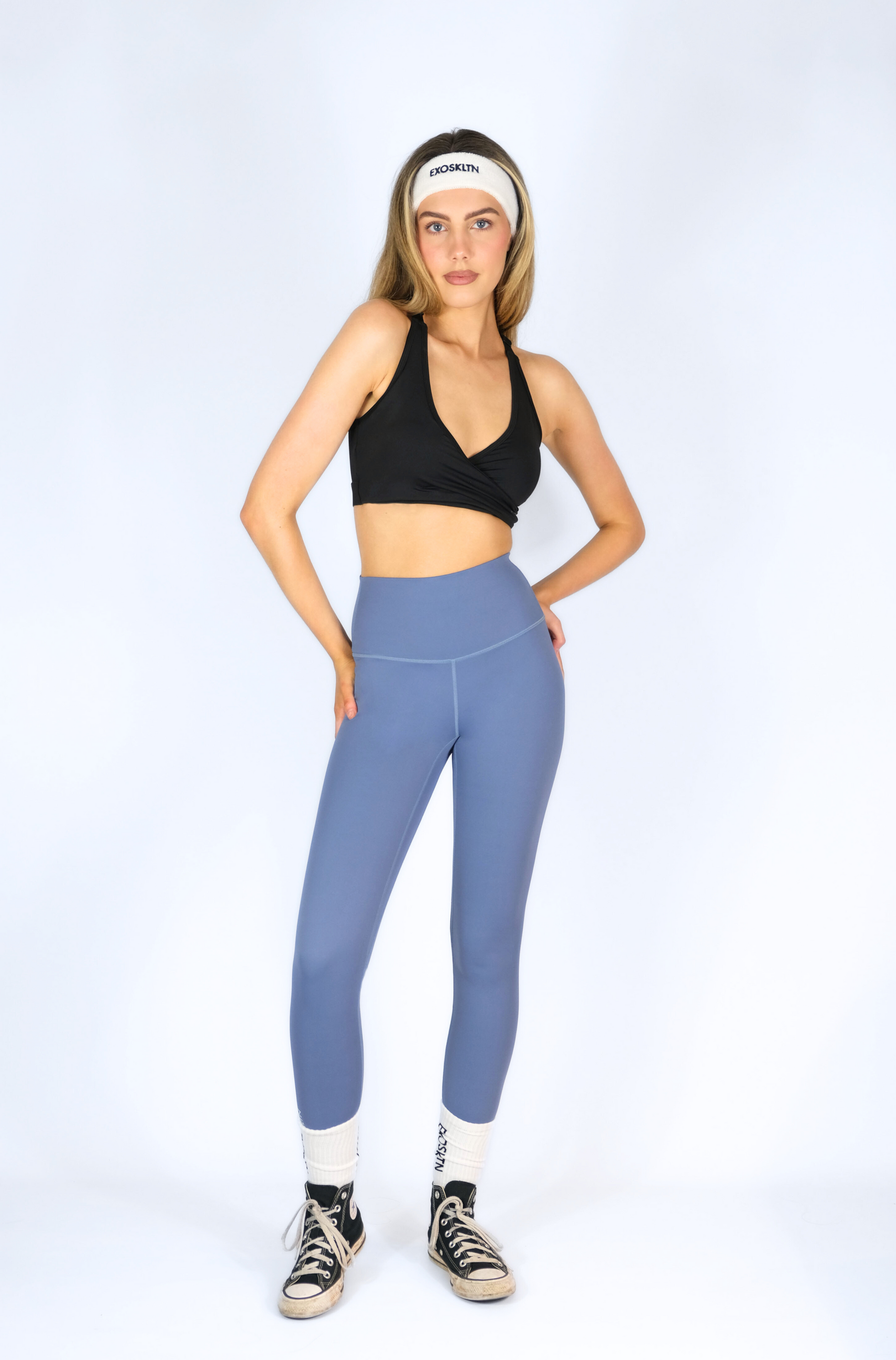 EXOPRO SPORT LEGGINGS STEEL BLUE