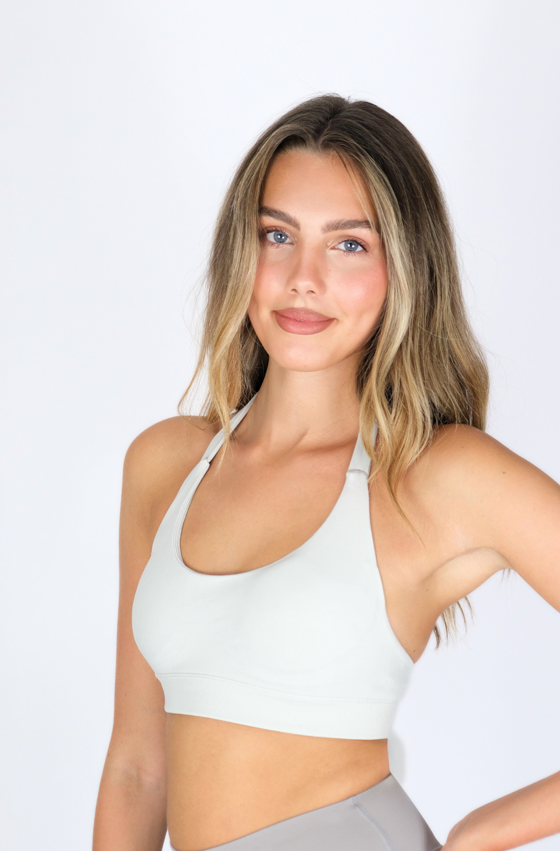 POWER HALTER SPORTS BRA GRAY