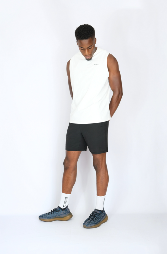 SLEEVELESS MUSCLE TOP WHITE