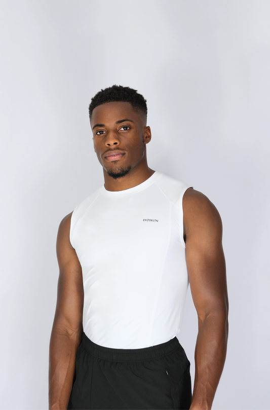 PRO SLEEVELESS TANK TOP WHITE