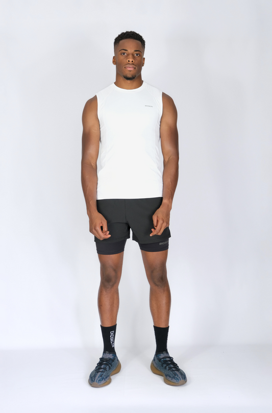 PRO SLEEVELESS TANK TOP WHITE