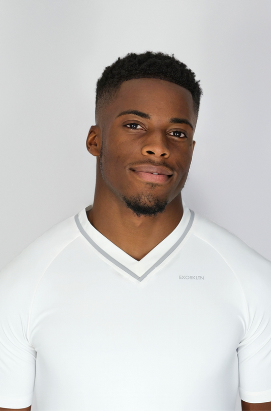 EXOSKLTN V-NECK TOP WHITE