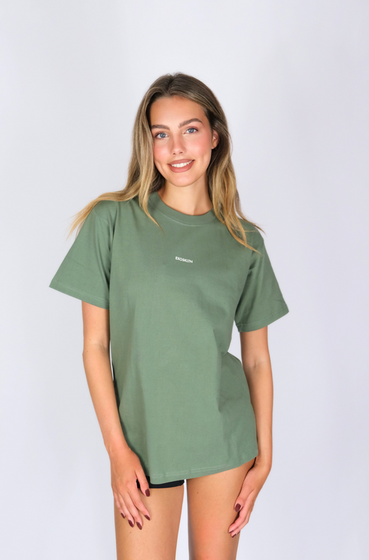 WOMENS EXOSKLTN OVERSIZED TEE GREEN