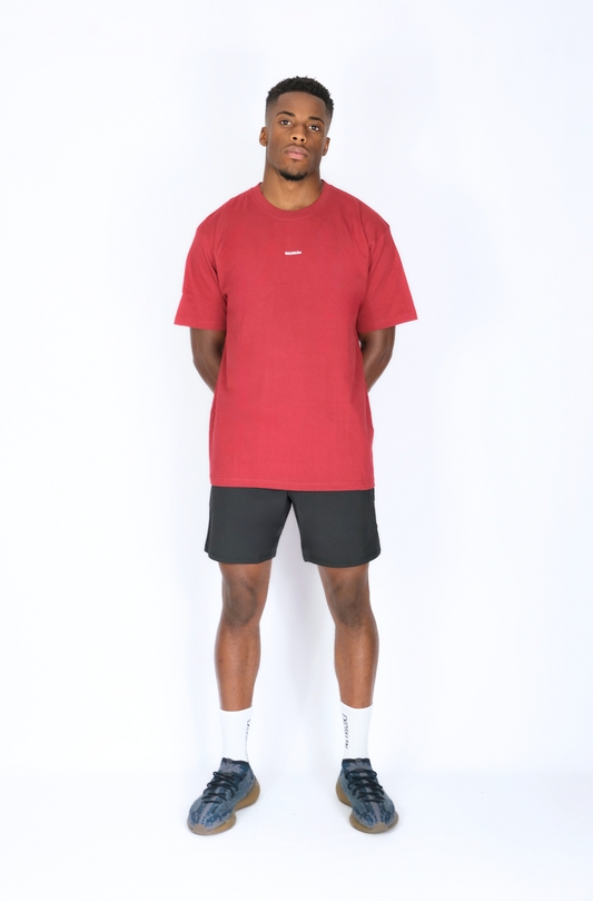 MENS EXOSKLTN OVERSIZED TEE RED