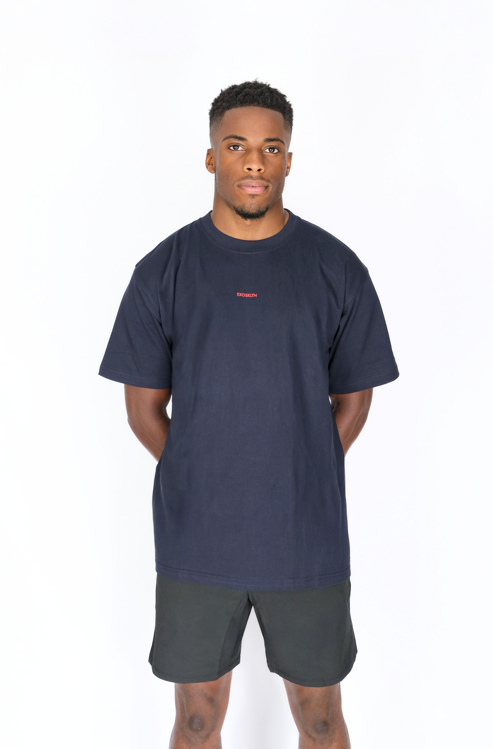 MENS EXOSKLTN OVERSIZED TEE NAVY