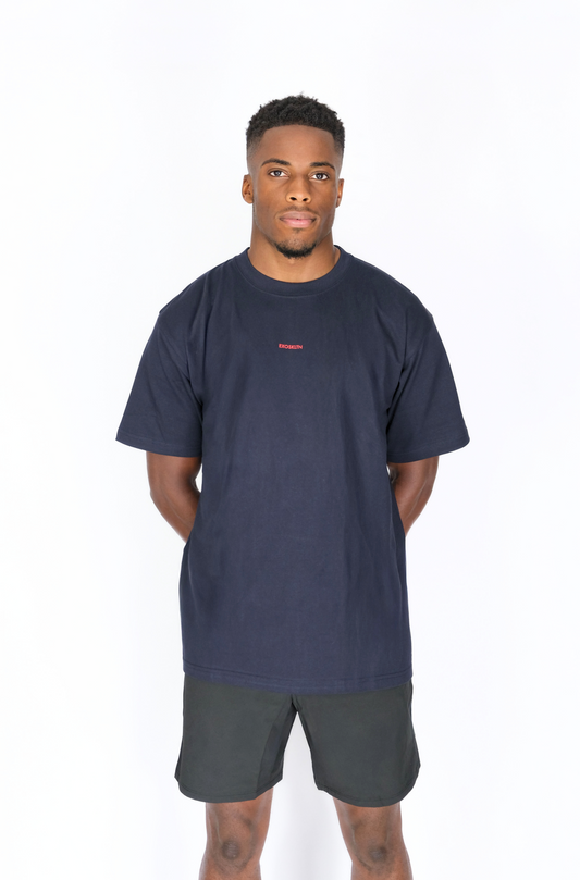 MENS EXOSKLTN OVERSIZED TEE NAVY