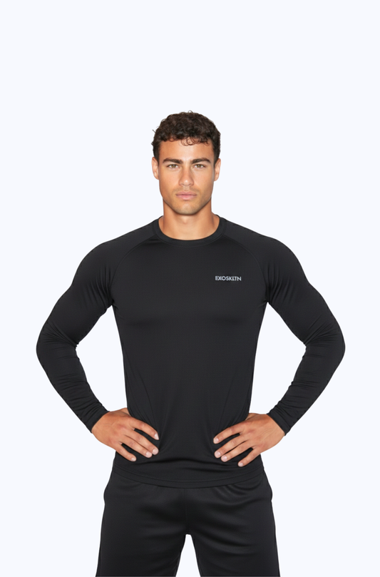 MUSCLE FIT LONG SLEEVE BLACK